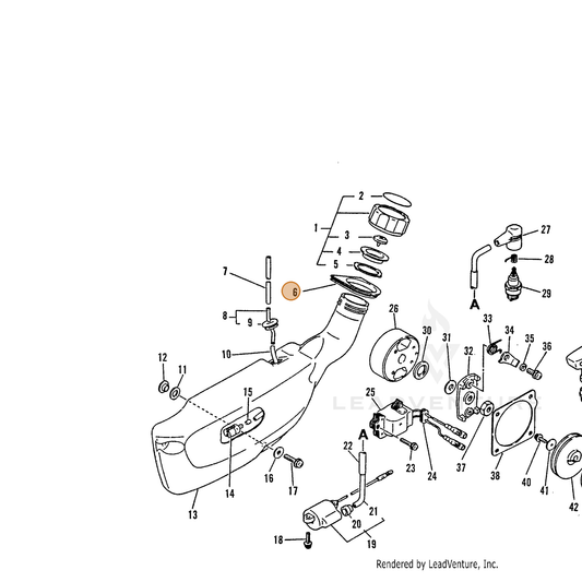 ECHO part 13103803460 — IPL diagram snippet (6x zoom, amber highlight)