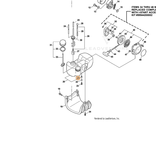 ECHO part 13104528230 — IPL diagram snippet (6x zoom, amber highlight)