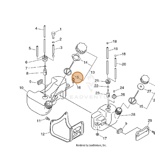 ECHO part 13105152430 — IPL diagram snippet (6x zoom, amber highlight)