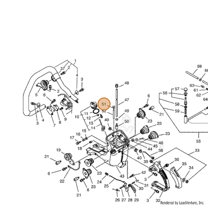 ECHO part 13130016430 — IPL diagram snippet (6x zoom, amber highlight)