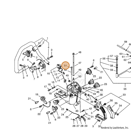 ECHO part 13130016430 — IPL diagram snippet (6x zoom, amber highlight)