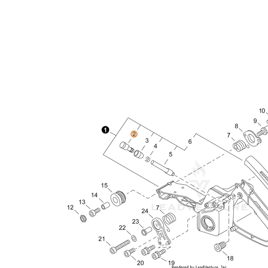 ECHO part 13130056431 — IPL diagram snippet (6x zoom, amber highlight)