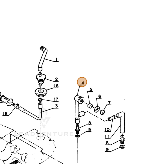 ECHO part 13131200331 — IPL diagram snippet (6x zoom, amber highlight)
