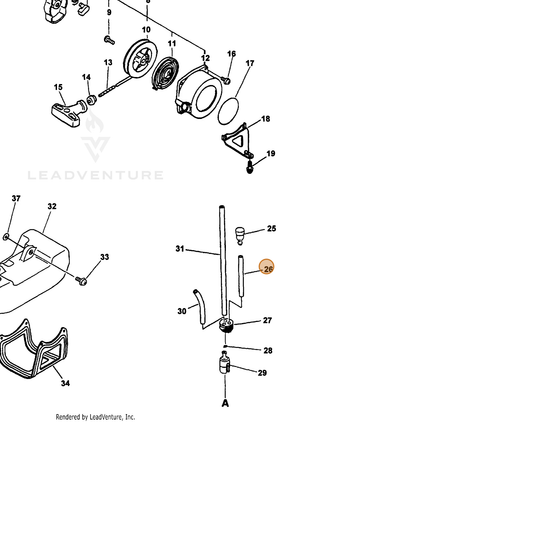 ECHO part 13131205560 — IPL diagram snippet (6x zoom, amber highlight)