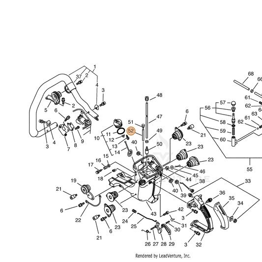 ECHO part 13131216430 — IPL diagram snippet (6x zoom, amber highlight)