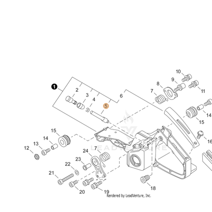 ECHO part 13131232430 — IPL diagram snippet (6x zoom, amber highlight)