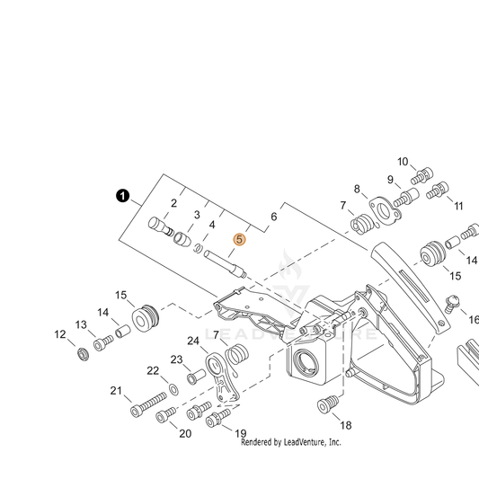 ECHO part 13131232430 — IPL diagram snippet (6x zoom, amber highlight)