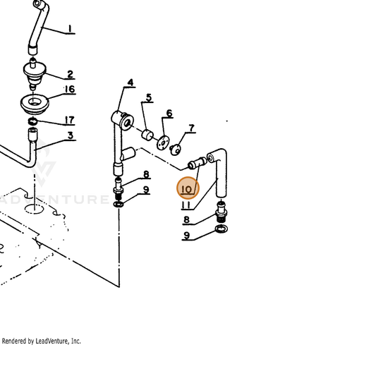 ECHO part 13131600330 — IPL diagram snippet (6x zoom, amber highlight)