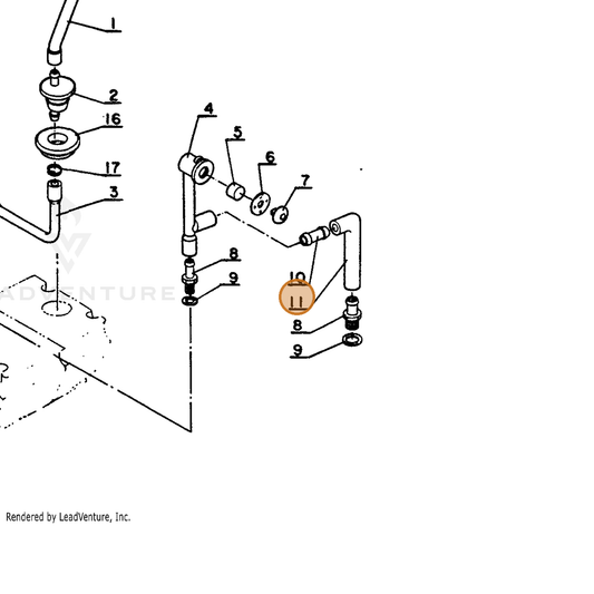 ECHO part 13131700330 — IPL diagram snippet (6x zoom, amber highlight)