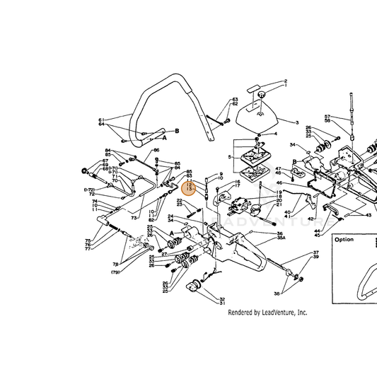 ECHO part 13132014730 — IPL diagram snippet (6x zoom, amber highlight)