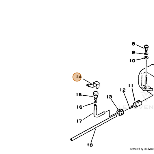 ECHO part 13132304560 — IPL diagram snippet (6x zoom, amber highlight)