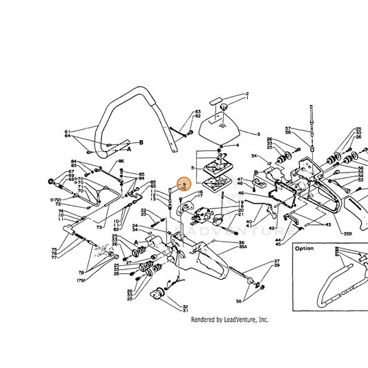 ECHO part 13132614730 — IPL diagram snippet (6x zoom, amber highlight)