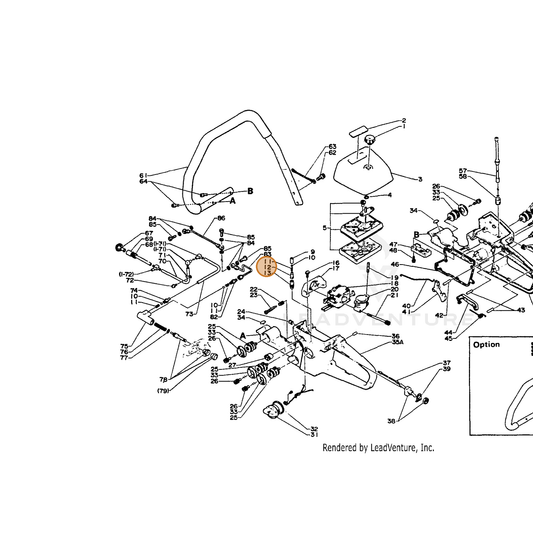 ECHO part 13132714730 — IPL diagram snippet (6x zoom, amber highlight)