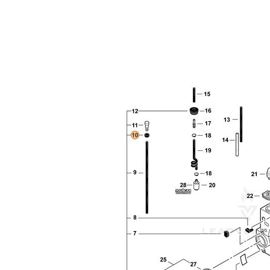 ECHO part 13132839130 — IPL diagram snippet (6x zoom, amber highlight)
