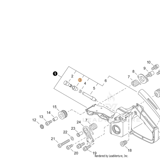 ECHO part 13132840630 — IPL diagram snippet (6x zoom, amber highlight)