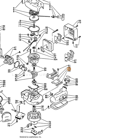 ECHO part 13191001360 — IPL diagram snippet (6x zoom, amber highlight)