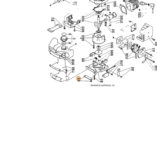 ECHO part 13191102960 — IPL diagram snippet (6x zoom, amber highlight)