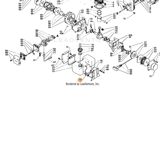 ECHO part 13191121430 — IPL diagram snippet (6x zoom, amber highlight)