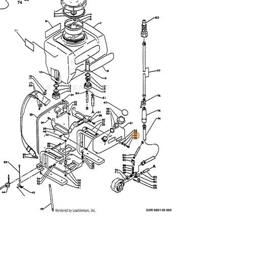 ECHO part 13191602310 — IPL diagram snippet (6x zoom, amber highlight)