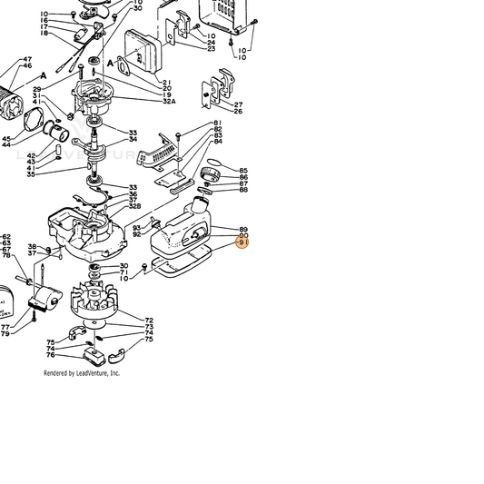 ECHO part 13191801360 — IPL diagram snippet (6x zoom, amber highlight)