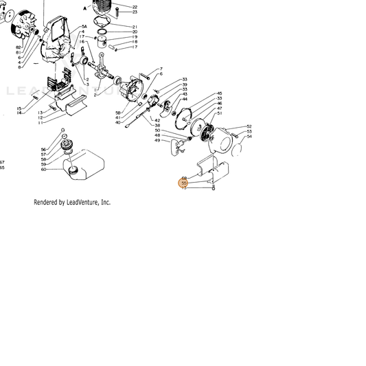 ECHO part 13191806320 — IPL diagram snippet (6x zoom, amber highlight)
