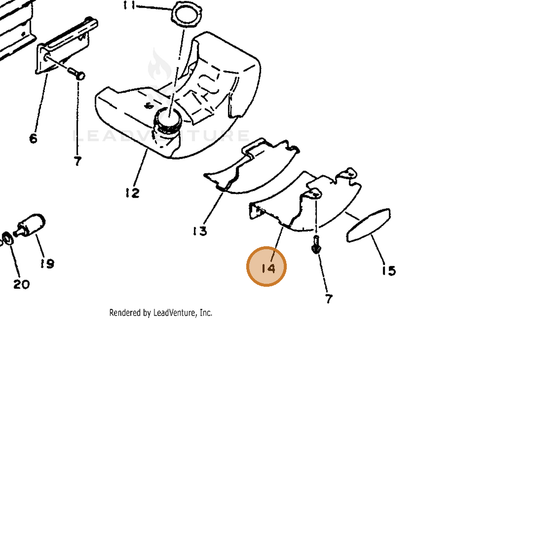 ECHO part 13191841230 — IPL diagram snippet (6x zoom, amber highlight)