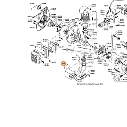 ECHO part 13192005020 — IPL diagram snippet (6x zoom, amber highlight)