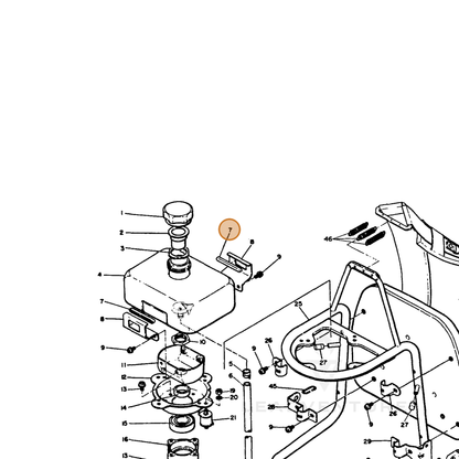 ECHO part 13192007130 — IPL diagram snippet (6x zoom, amber highlight)