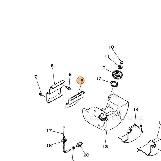 ECHO part 13192024830 — IPL diagram snippet (6x zoom, amber highlight)