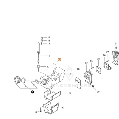 ECHO part 13192311120 — IPL diagram snippet (6x zoom, amber highlight)