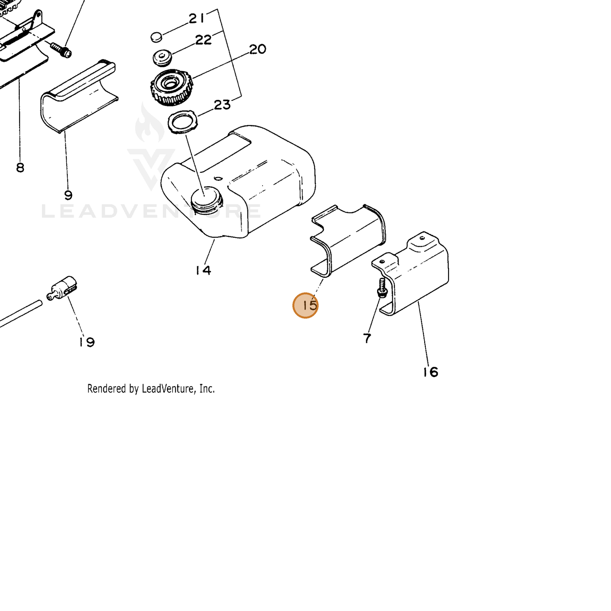 ECHO part 13192429130 — IPL diagram snippet (6x zoom, amber highlight)