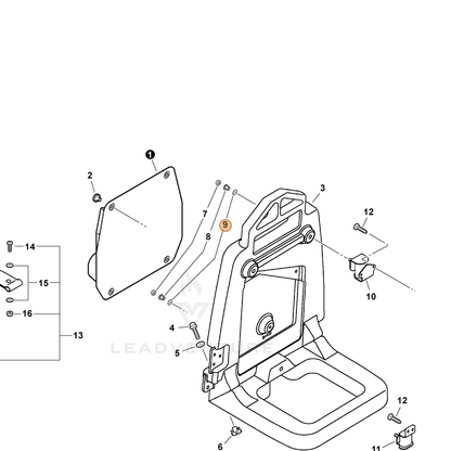 ECHO part 13192502310 — IPL diagram snippet (6x zoom, amber highlight)