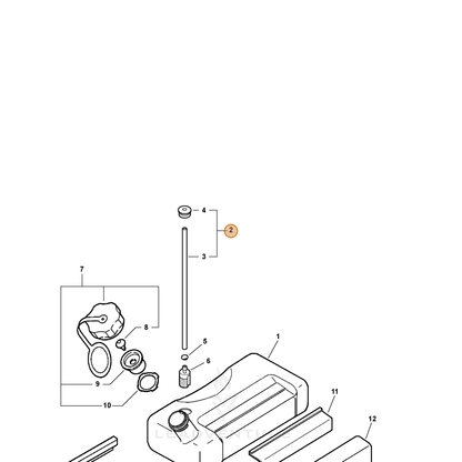 ECHO part 13200700760 — IPL diagram snippet (6x zoom, amber highlight)