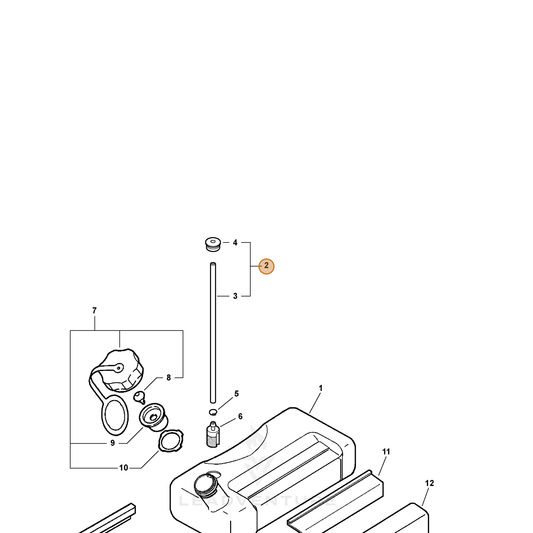 ECHO part 13200700760 — IPL diagram snippet (6x zoom, amber highlight)