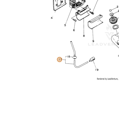 ECHO part 13200707530 — IPL diagram snippet (6x zoom, amber highlight)