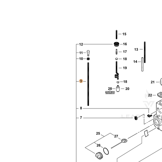 ECHO part 13201004921 — IPL diagram snippet (6x zoom, amber highlight)