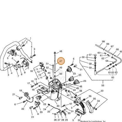 ECHO part 13201005260 — IPL diagram snippet (6x zoom, amber highlight)