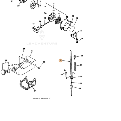 ECHO part 13201005560 — IPL diagram snippet (6x zoom, amber highlight)