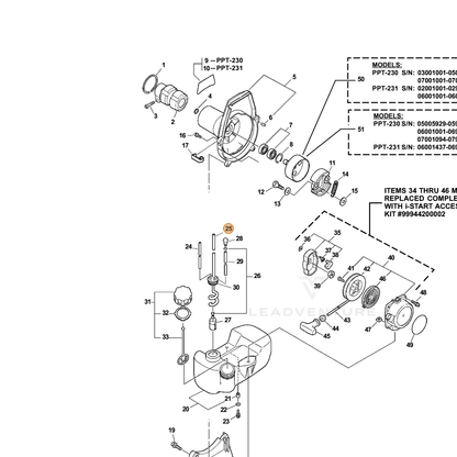 ECHO part 13201052031 — IPL diagram snippet (6x zoom, amber highlight)