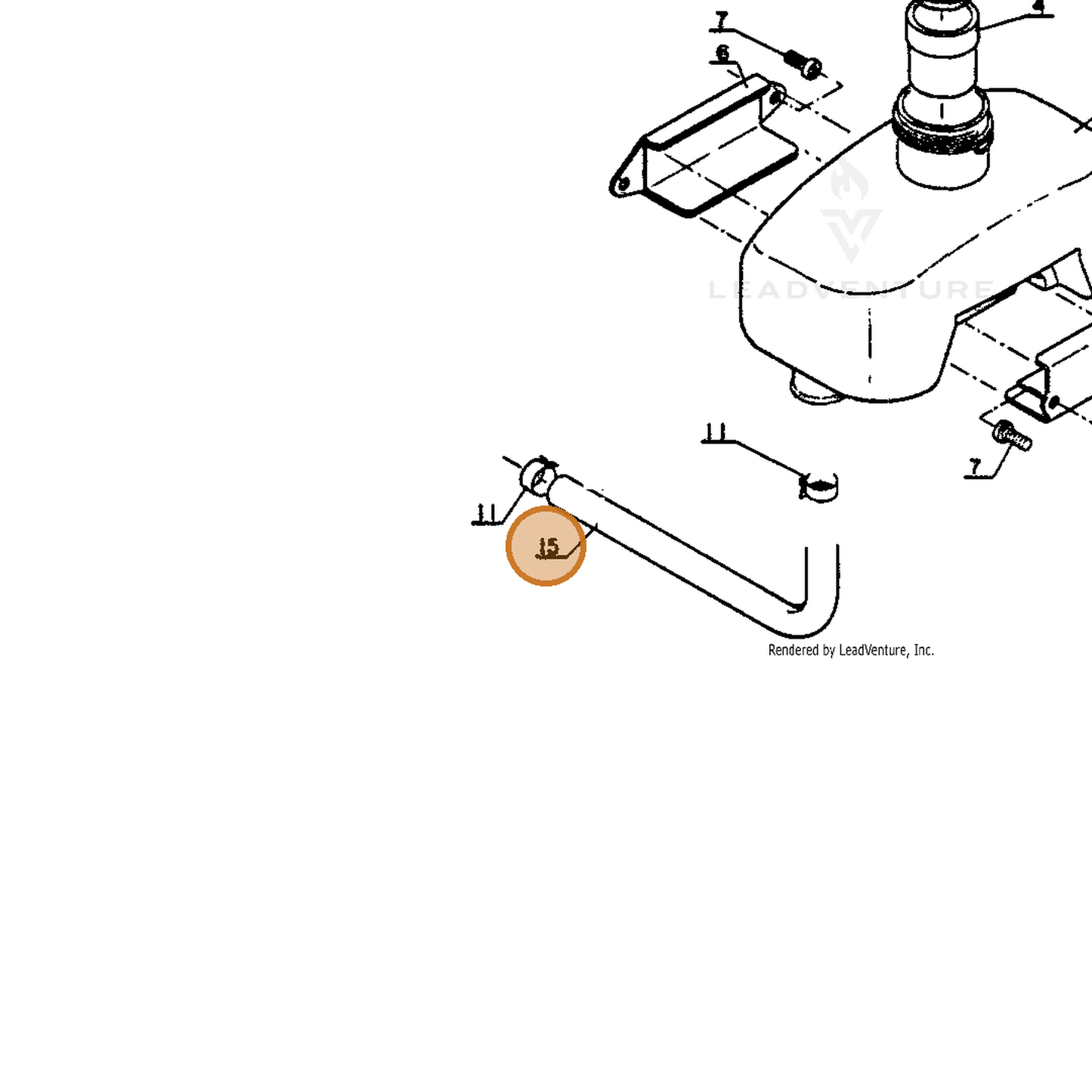 ECHO part 13201204731 — IPL diagram snippet (6x zoom, amber highlight)