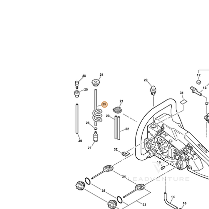 ECHO part 13201239131 — IPL diagram snippet (6x zoom, amber highlight)
