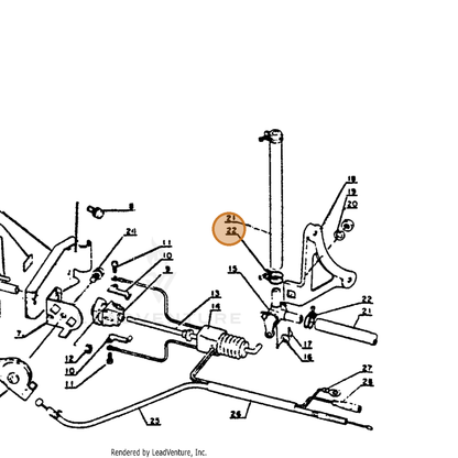 ECHO part 13201300360 — IPL diagram snippet (6x zoom, amber highlight)