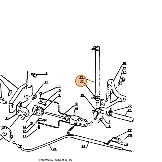 ECHO part 13201300360 — IPL diagram snippet (6x zoom, amber highlight)