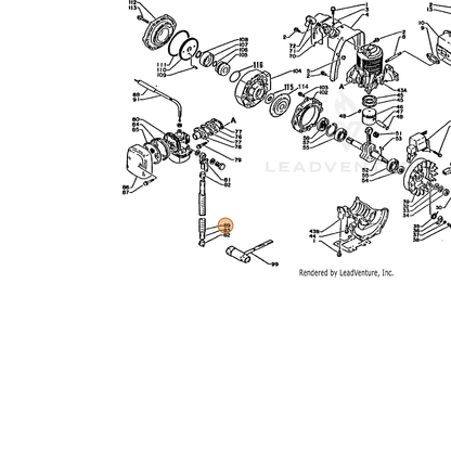 ECHO part 13201510510 — IPL diagram snippet (6x zoom, amber highlight)