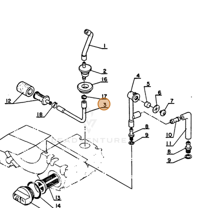 ECHO part 13201600331 — IPL diagram snippet (6x zoom, amber highlight)