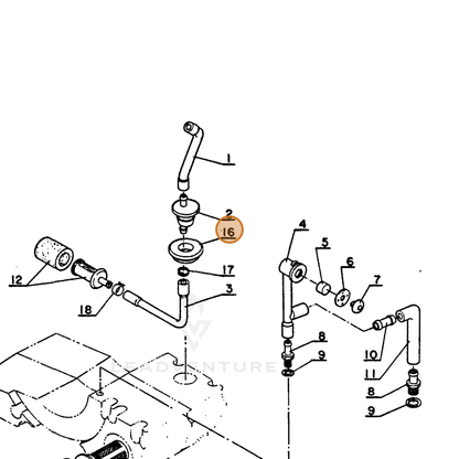 ECHO part 13201900330 — IPL diagram snippet (6x zoom, amber highlight)
