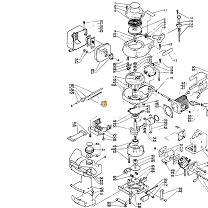 ECHO part 13202102960 — IPL diagram snippet (6x zoom, amber highlight)