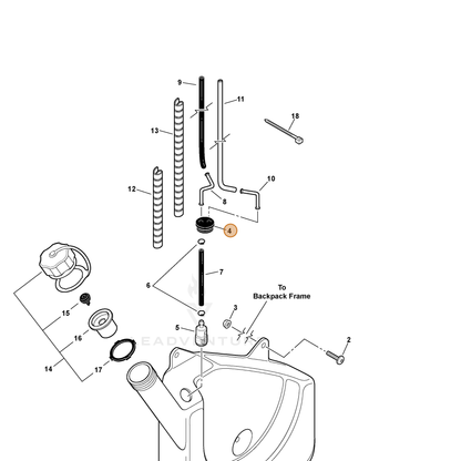 ECHO part 13211502961 — IPL diagram snippet (6x zoom, amber highlight)