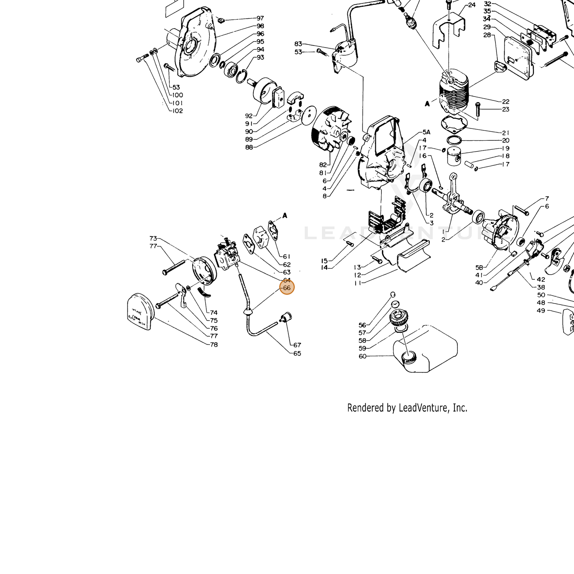 ECHO part 13211504920 — IPL diagram snippet (6x zoom, amber highlight)