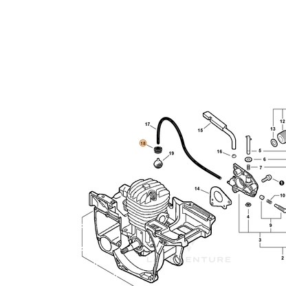 ECHO part 13211512330 — IPL diagram snippet (6x zoom, amber highlight)